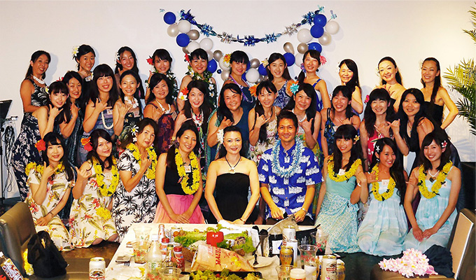2017年 Ka Lehua Studio ERIKA 親睦会にて
